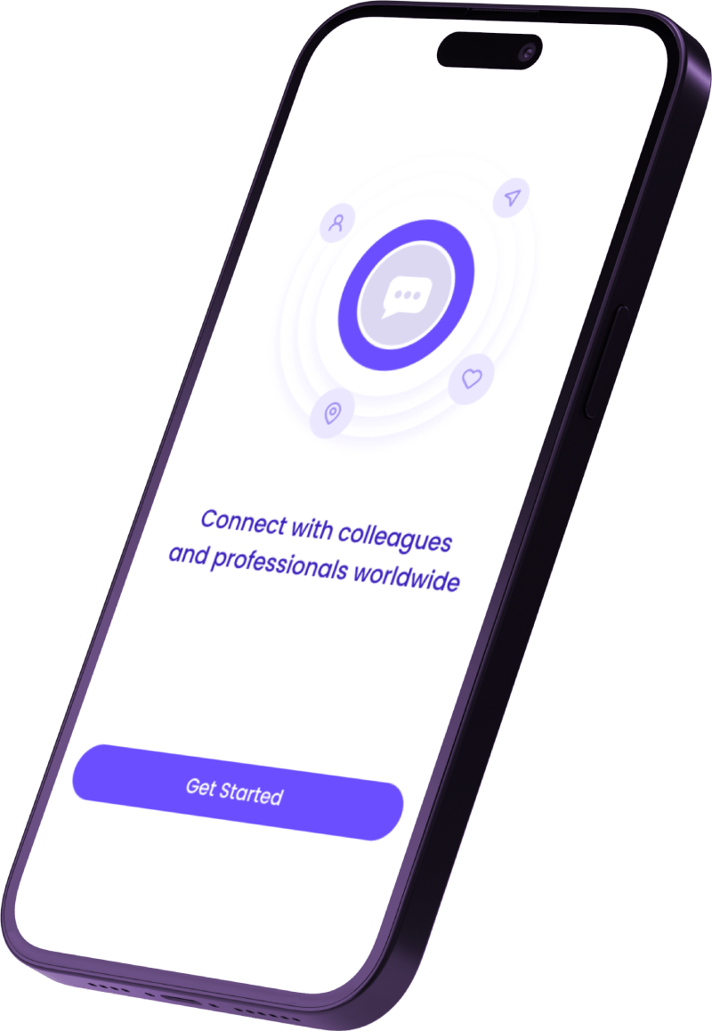 HushChat mobile app mockup showing team workspace